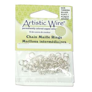 Artistic Wire Chain Maille Rings 18g 7/32" Non Tarnish SP