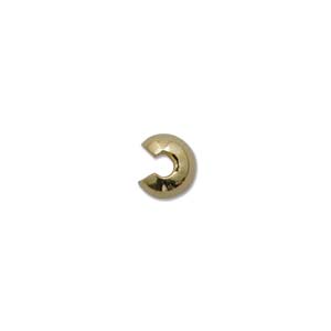 Gold Crimp Bead Covers 4mm 12/pk
